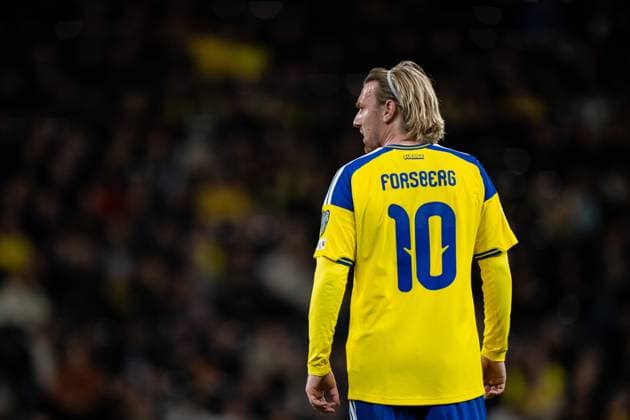 251118 Emil Forsberg of Sweden during the FIFA World Cup, WM, Weltmeisterschaft, Fussball Qualifier football match between Sweden and Slovenia on November 18, 2025 in Stockholm. Photo: Joel Marklund BILDBYRAN kod JM JM0752 bbeng fotboll football soccer fotball vm-kval fifa world cup qualifier sverige sweden sverige a slovenien slovenia Copyright: JOELxMARKLUND BB251118JM140