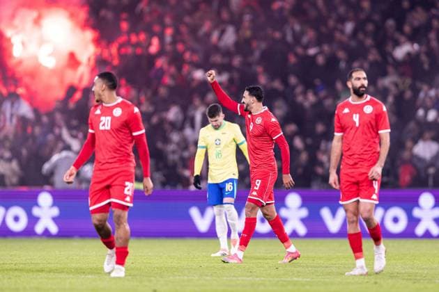November 17, 2025, Lille, Lille, France, France: The International Friendly, Länderspiel, Nationalmannschaft match between Brazil and Tunisia at Decathlon Arena on November 18, 2025, in Lille, France. ( PxImages) Lille France - ZUMAp175 20251117_zsa_p175_024 Copyright: xVictorxMonteirox