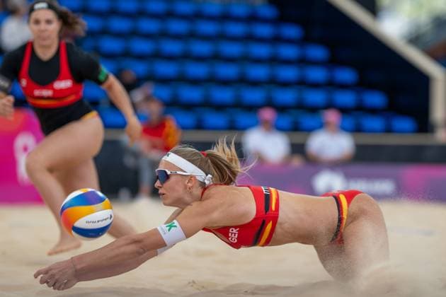 RECORD DATE NOT STATED ADELAIDE, AUSTRALIA - NOVEMBER 19: Sandra Ittlinger (Player 1 - GER) during the Beach volleyball, Beachvolleyball World Championships at Adelaide on November 19, 2025 in Adelaide, Australia. Australia Copyright: xBEAUTIFULxSPORTS PeterxWeberx