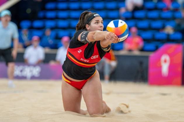 RECORD DATE NOT STATED ADELAIDE, AUSTRALIA - NOVEMBER 19: Anna-Lena Grüne (Player 2 - GER) during the Beach volleyball, Beachvolleyball World Championships at Adelaide on November 19, 2025 in Adelaide, Australia. Australia Copyright: xBEAUTIFULxSPORTS PeterxWeberx