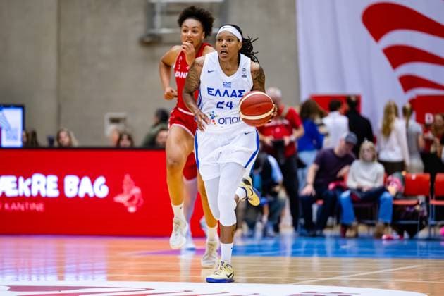 Denmark v Greece, FIBA Women™s EuroBasket qualifiers, Gentofte, Denmark Gentofte, Denmark. 18th, November 2025. Robyn Parks (24) of Greece seen during the FIBA Women™s Eurobasket qualifier match between Denmark and Greece at Gentofte Hallen in Gentofte. Denmark, Gentofte  Copyright: xGonzalesxPhoto TobiasxJorgensenx