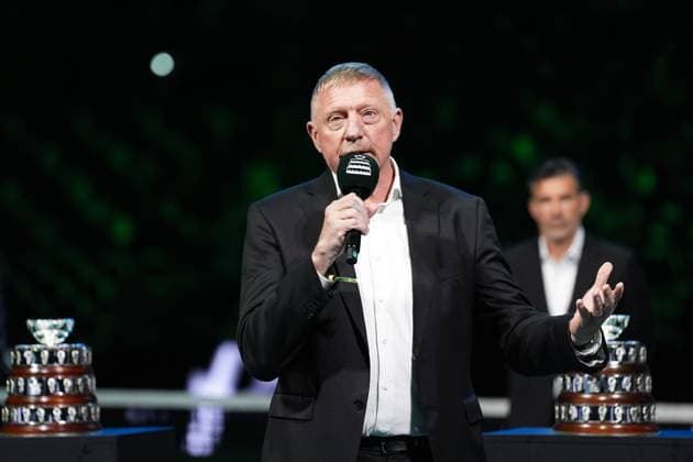 Boris Becker during a tribute ceremony to Niki Pilic before Davis Cup Finals 2025 Quarterfinals match between Matteo Berrettini (Italy) and Jurij Rodionov (Austria) at Bologna Fiere, Bologna, Italy - November 19, 2025. - Tennis.  Copyright: xMassimoxPaolone LaPressex