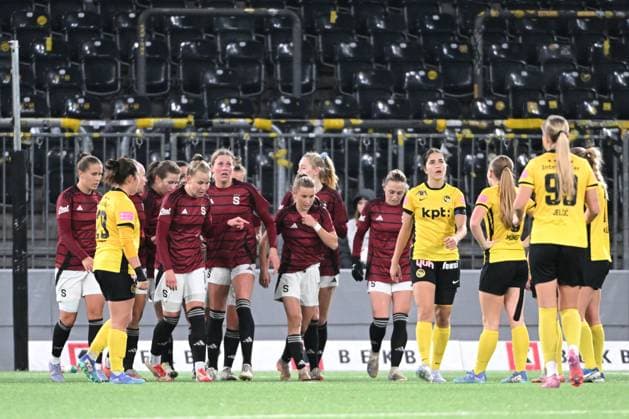 BERN, SWITZERLAND - NOVEMBER 19: Michaela Khyrova of Sparta Praha c) celebrating her score 0:3 during the UEFA Women s Europa Cup 2025 26 Round of 16 Second Leg match between BSC Young Boys and AC Sparta Praha at Stadion Wankdorf on November 19, 2025 in Bern, Switzerland. Bern Stadion Wankdorf Bern Switzerland Copyright: xJustPictures.ch ManuelxWinterbergerx jp-en-EuSpIm-MWI_5423A