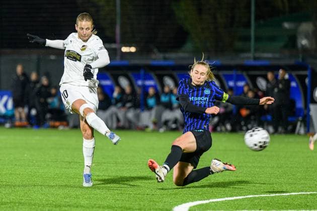 251119 Anna Anvegard of Häcken during the UEFA Women s Europa Cup between Inter and Häcken on November 19, 2025 in Milano. Photo: Daniel Stiller BILDBYRAN kod DS DS0528 fotboll football soccer fotball europa cup inter häcken uefa womens europa cup dam bbeng Copyright: DANIELxSTILLER BB251119DS023