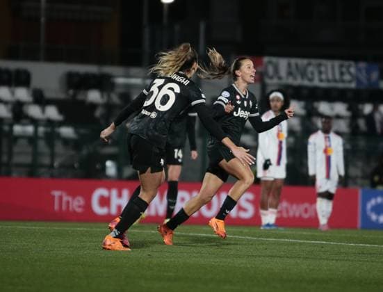Tatiana Ferreira Pinto of Juventus Women celebrating after a goal during the UEFA Women s Champions League 2025-26 football match between Juventus Women and OL Lyonnes on 19 November 2025 at â?? Pozzo-La Marmora Stadium, Biella,Italy. Photo Nderim KACELI  Copyright: xNderimxKaceli IPAxSportx xipa-agency.netx xx IPA_68137989 IPA_Agency_IPA68137989