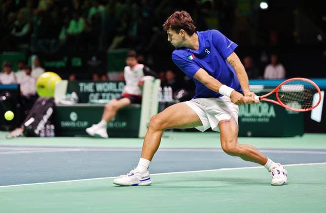 TENNIS - Davis Cup Final 8 BOLOGNA,ITALY,19.NOV.25 - TENNIS - ITF Davis Cup, Final 8, Italy vs Austria. Image shows Flavio Cobolli (ITA).  GEPAxpictures xMatthiasxHauer
