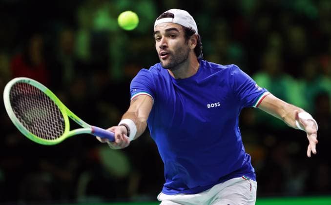 TENNIS - Davis Cup Final 8 BOLOGNA,ITALY,19.NOV.25 - TENNIS - ITF Davis Cup, Final 8, Italy vs Austria. Image shows Matteo Berrettini (ITA).  GEPAxpictures xMatthiasxHauer