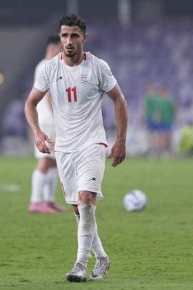 18 November 2025 : Ali Alipour of Iran national team, Nationalteam during the FIFA football friendly international soccer match between Uzbekistan National team and Iran national team at Al Maktoum Stadium stadium, Dubai city.UAE Uzbekistan National team v Iran national team, pre World Cup 2026 Copyright: xSebastianxFrejx