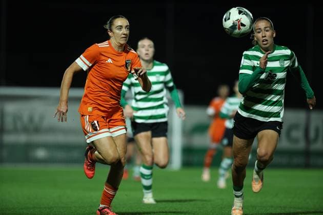 Lisa Evans ( Glasgow City LFC Women s team ) in action during the match between Sporting CP Womens team and Glasgow City LFC Womens team, valid for UEFA Womens Europa Cup 2025 2026 - round of 16 at Estadio Aurelio Pereira on 19 November 2025. Lisboa Estadio Aurelio Pereira Alcochete Portugal Copyright: xIMAGOx xPRIMExSPORTSxIMAGESx xFILIPExOLIVEIRAx