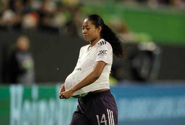Foto : Enttäuschung bei Jayde RIVIERE (Manchester) Fussball Championsleague der Frauen am Mi. 19.11.2025 VfL Wolfsburg - Manchester United, ManU