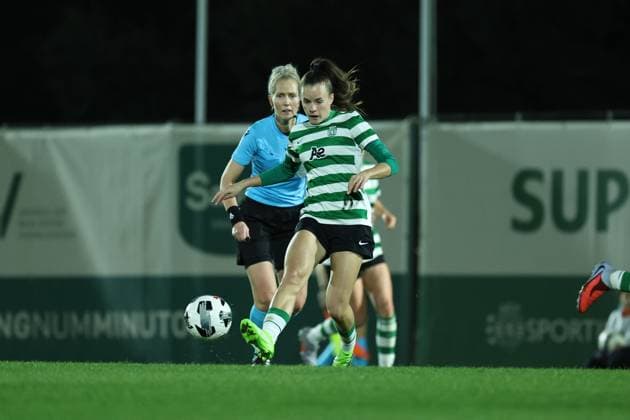 Carla Armengol ( Sporting CP Womens team ) in action during the match between Sporting CP Womens team and Glasgow City LFC Womens team, valid for UEFA Womens Europa Cup 2025 2026 - round of 16 at Estadio Aurelio Pereira on 19 November 2025. Lisboa Estadio Aurelio Pereira Alcochete Portugal Copyright: xIMAGOx xPRIMExSPORTSxIMAGESx xFILIPExOLIVEIRAx