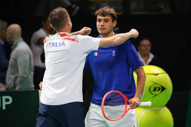 Flavio Cobolli (ITA) during Davis Cup - Final Eight, International Tennis match in Bologna, Italy, November 19 2025  Copyright: xRobertaxCorradin IPAxSportx xipa-agency.netx xx IPA_68142336 IPA_Agency_IPA68142336