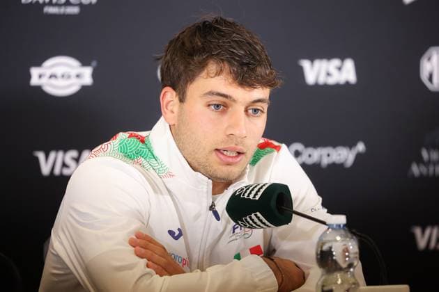 Flavio Cobolli (ITA) during Davis Cup - Final Eight, International Tennis match in Bologna, Italy, November 19 2025  Copyright: xRobertaxCorradin IPAxSportx xipa-agency.netx xx IPA_68142362 IPA_Agency_IPA68142362