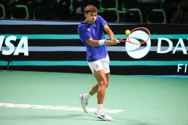 TENNIS - Internazionali di Tennis - Davis Cup - Final Eight Flavio Cobolli (ITA) during Davis Cup - Final Eight, International Tennis match in Bologna, Italy, November 19 2025 Bologna Italy  Copyright: xIPAxSport ABACAx