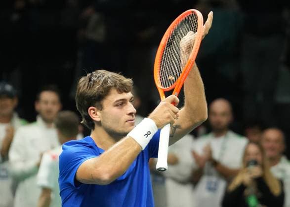 TENNIS - DAVIS CUP 2025 - FINAL 8 19 11 2025 Flavio Cobolli of Italia during the Davis Cup 2025, Final 8, Tennis event on 19 November 2025 in Bologna, Italy - Photo Laurent Lairys BolognaItaly  Copyright: xLaurentxLairysx