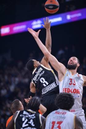 BASKET BALL : LDLC ASVEL vs AS Monaco - Turkish Airlines Euroligue - LDLC ARENA venue - Decines - 19 11 2025 Action during the Turkish Airlines Euroleague match between LDLC ASVEL and AS Monaco at the LDLC ARENA venue in Decines, France on November 19th 2025  Copyright: xCYRILxALISTERxLESTAGEx