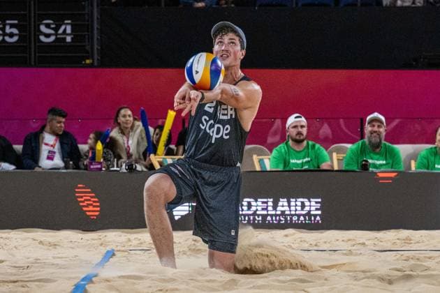 RECORD DATE NOT STATED ADELAIDE, AUSTRALIA - NOVEMBER 19: Sven Winter (Player 2 - GER) during the Beach volleyball, Beachvolleyball World Championships at Adelaide on November 19, 2025 in Adelaide, Australia. Australia Copyright: xBEAUTIFULxSPORTS PeterxWeberx