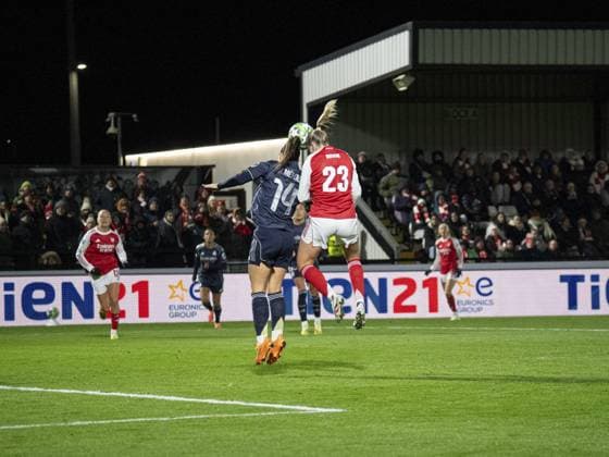 Alessia Russo of Arsenal scoring a goal during the UEFA Women?s Champions League match between Arsenal and Real Madrid at Meadow Park on November 19, 2025 n Borehamwood, England. Copyright: xElliotxLegg SPPx Sportspressphoto_SPR64027
