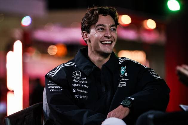 F1 - LAS VEGAS GRAND PRIX 2025 RUSSELL George (gbr), Mercedes AMG F1 Team W16, portrait during the 2025 Formula 1 Las Vegas Grand Prix, 22th round of the 2025 FIA Formula One World Championship, WM, Weltmeisterschaft from November 21 to 23, 2025 on the Las Vegas Strip Circuit, in Paradise, Nevada, United States of America - ParadiseUnited States  Copyright: xEricxAlonsox