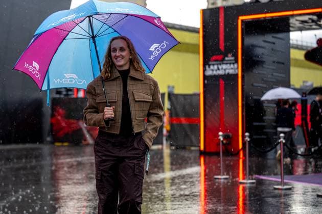 LAS VEGAS, UNITED STATES: Maya Weug, , at the 2025 Formula 1 Las Vegas Grand Prix at the Las Vegas Street Circuit in Las Vegas, United States.