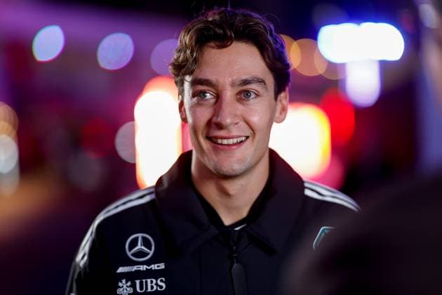 F1 - LAS VEGAS GRAND PRIX 2025 RUSSELL George (gbr), Mercedes AMG F1 Team W16, portrait during the 2025 Formula 1 Las Vegas Grand Prix, 22th round of the 2025 FIA Formula One World Championship, WM, Weltmeisterschaft from November 21 to 23, 2025 on the Las Vegas Strip Circuit, in Paradise, Nevada, United States of America - ParadiseUnited States  Copyright: xDPPIx
