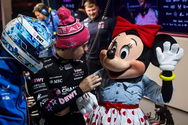 F1 - LAS VEGAS GRAND PRIX 2025 COLAPINTO Franco (arg), Alpine F1 Team A525, portrait GASLY Pierre (fra), Alpine F1 Team A525, portrait Minnie Mouse Disney during the 2025 Formula 1 Las Vegas Grand Prix, 22th round of the 2025 FIA Formula One World Championship, WM, Weltmeisterschaft from November 21 to 23, 2025 on the Las Vegas Strip Circuit, in Paradise, Nevada, United States of America - ParadiseUnited States Copyright: xXavixBonillax