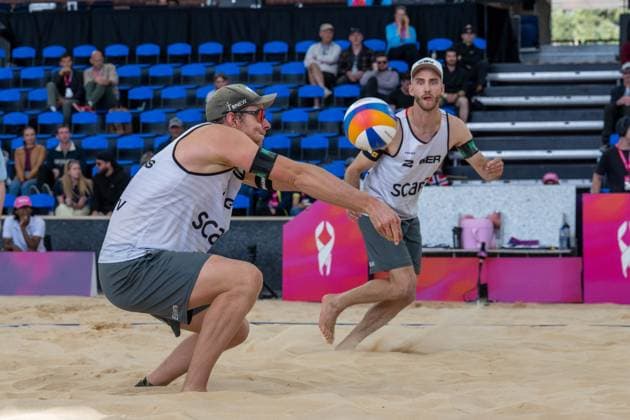 RECORD DATE NOT STATED ADELAIDE, AUSTRALIA - NOVEMBER 20: Nils Ehlers (Player 1 - GER), Clemens Wickler (Player 2 - GER) during the Beach volleyball, Beachvolleyball World Championships at Adelaide on November 20, 2025 in Adelaide, Australia. Australia Copyright: xBEAUTIFULxSPORTS PeterxWeberx