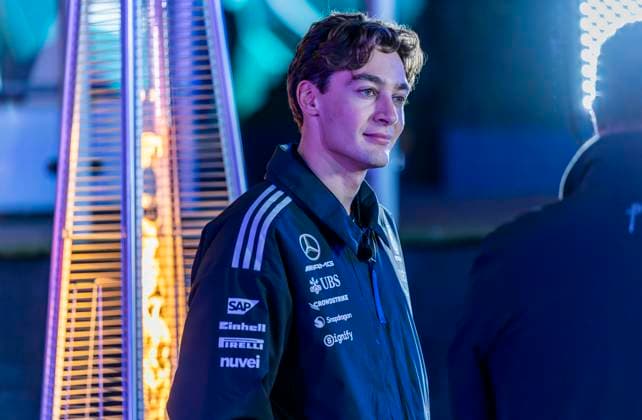 November 19 2025 Las Vegas NV, U.S.A. Mercedes driver George Russell (63) in the paddock during the Formula 1 Heineken Las Vegas Grand Prix in Las Vegas, NV CSM Las Vegas USA - ZUMAc04_ 20251119_zma_c04_258 Copyright: xThurmanxJamesx