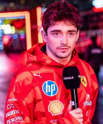 November 19 2025 Las Vegas NV, U.S.A. Ferrari driver Charles Leclerc (16)in the paddock area during an interview in the Formula 1 Heineken Las Vegas Grand Prix in Las Vegas, NV CSM Las Vegas USA - ZUMAc04_ 20251119_zma_c04_270 Copyright: xThurmanxJamesx
