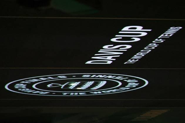 TENNIS - Internazionali di Tennis - Davis Cup - Final Eight Davis Cup logo on tennis court during Davis Cup - Final Eight, International Tennis match in Bologna, Italy, November 20 2025 Bologna Italy  Copyright: xIPAxSport ABACAx
