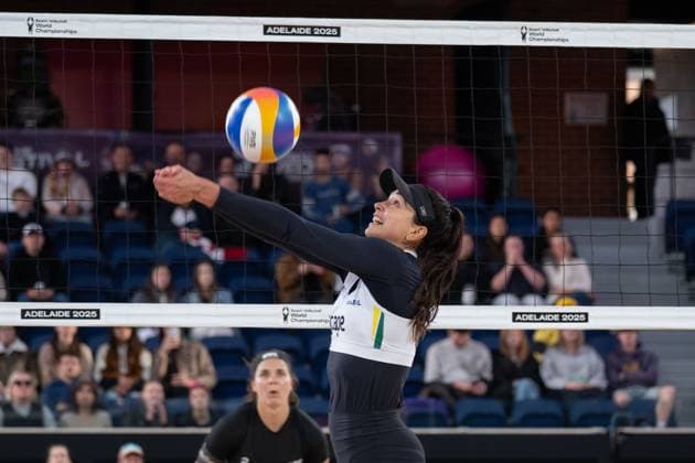 RECORD DATE NOT STATED ADELAIDE, AUSTRALIA - NOVEMBER 20: Carolina Solberg Salgado (Player 1 - BRA) during the Beach volleyball, Beachvolleyball World Championships at Adelaide on November 20, 2025 in Adelaide, Australia. Australia Copyright: xBEAUTIFULxSPORTS PeterxWeberx