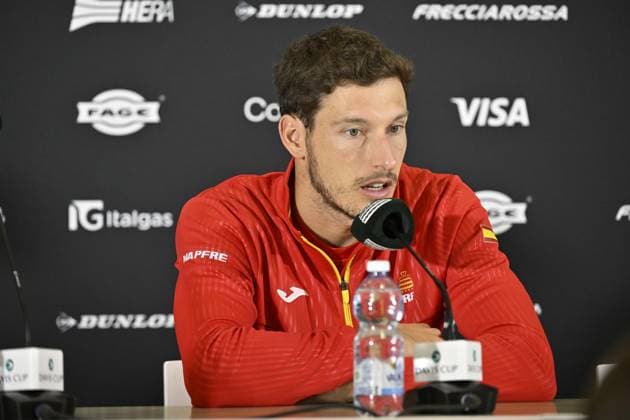 Davis Cup Finale 2025 Bologne - Davis Cup Finale 2025 Bologne - 20 11 2025 - Carreno Busta - press conference, PK, Pressekonferenz - Espagne Bologne  Copyright: xChryslenexCaillaud Pznewsx