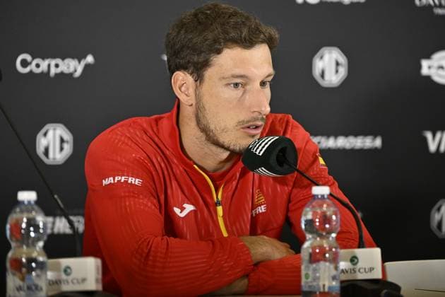 Davis Cup Finale 2025 Bologne - Davis Cup Finale 2025 Bologne - 20 11 2025 - Carreno Busta - press conference, PK, Pressekonferenz - Espagne Bologne  Copyright: xChryslenexCaillaud Pznewsx