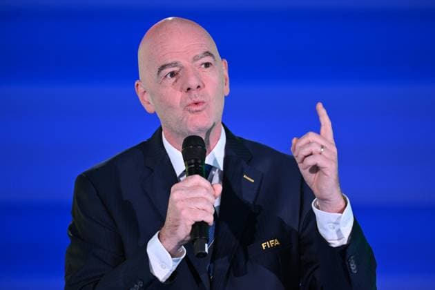 2026 FIFA World Cup, WM, Weltmeisterschaft, Fussball Play-Off Tournament draw ZURICH, SWITZERLAND - NOVEMBER 20: FIFA President Gianni Infantino speaks during the 2026 FIFA World Cup Play-Off Tournament draw at the FIFA s Home of Football in Zurich on November 20, 2025. Mustafa Yalcin Anadolu Zurich Switzerland. Editorial use only. Please get in touch for any other usage.  Copyright: x2025xAnadoluxMustafaxYalcinx