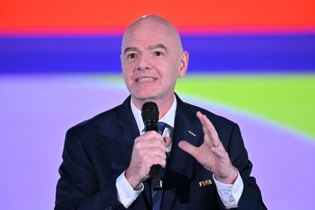2026 FIFA World Cup, WM, Weltmeisterschaft, Fussball Play-Off Tournament draw ZURICH, SWITZERLAND - NOVEMBER 20: FIFA President Gianni Infantino speaks during the 2026 FIFA World Cup Play-Off Tournament draw at the FIFA s Home of Football in Zurich, Switzerland on November 20, 2025. Mustafa Yalcin Anadolu Zurich Switzerland. Editorial use only. Please get in touch for any other usage.  Copyright: x2025xAnadoluxMustafaxYalcinx