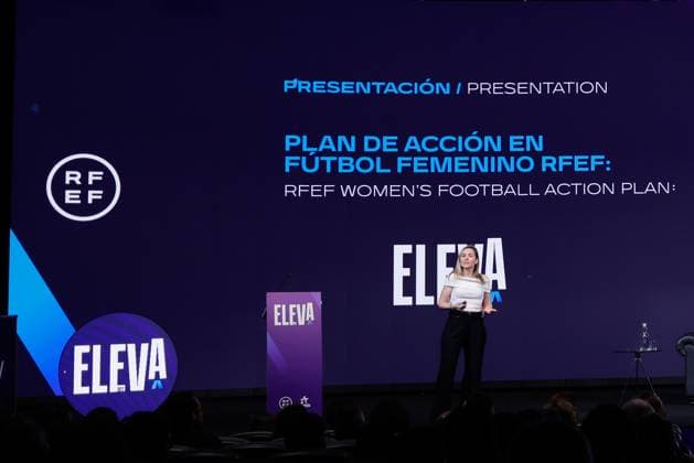 November 20, 2025, Las Rozas, Madrid, Spain: Reyes Bellver, Director of Women s Football RFEF, attends during the International Womenâ€⠢s Football Congress 2025 ELEVA at Ciudad del Futbol on November 20, 2025, in Las Rozas, Madrid, Spain. Las Rozas Spain - ZUMAa181 20251120_zaa_a181_030 Copyright: xDennisxAgyemanx