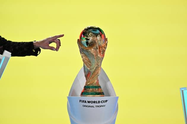 2026 FIFA World Cup, WM, Weltmeisterschaft, Fussball Play-Off Tournament draw ZURICH, SWITZERLAND - NOVEMBER 20: World Cup trophy is seen during the 2026 FIFA World Cup Play-Off Tournament draw at the FIFA s Home of Football in Zurich, Switzerland on November 20, 2025. Mustafa Yalcin Anadolu Zurich Switzerland. Editorial use only. Please get in touch for any other usage.  Copyright: x2025xAnadoluxMustafaxYalcinx