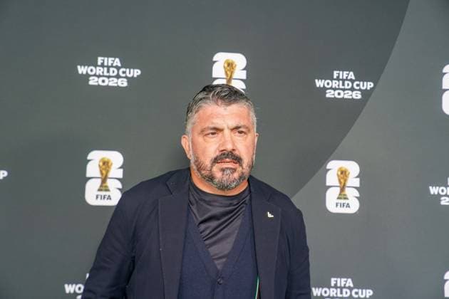 Fussball: FIFA WM-Qualifikation Europa 2025 26 Playoff-Auslosung Home of FIFA (Zürich, Schweiz): Italiens Nationaltrainer Trainer Gennaro Gattuso Zürich Kanton Zürich Schweiz Copyright: xJOERANxSTEINSIEKx