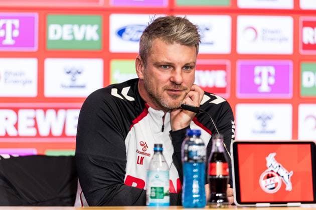 1. Fussball Bundesliga: 1. FC Köln Pressekonferenz; 20.11.2025 Lukas Kwasniok (Trainer 1. FC Köln) 1. Fussball Bundesliga: Pressekonferenz 1. FC Köln vor dem Heimspiel gegen Eintracht Frankfurt; Köln, RheinEnergieStadion, 20.11.2025 Copyright: xBEAUTIFULxSPORTS Wunderlx