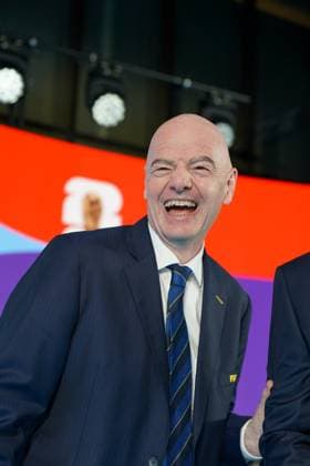 Fussball: FIFA WM-Qualifikation Europa 2025 26 Playoff-Auslosung Home of FIFA (Zürich, Schweiz): Gianni Infantino (FIFA Präsident) Zürich Kanton Zürich Schweiz Copyright: xJOERANxSTEINSIEKx