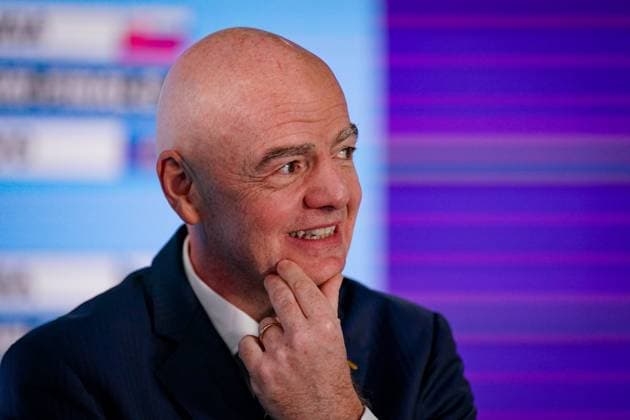 Fussball: FIFA WM-Qualifikation Europa 2025 26 Playoff-Auslosung Home of FIFA (Zürich, Schweiz): Gianni Infantino (FIFA Präsident) Zürich Kanton Zürich Schweiz Copyright: xJOERANxSTEINSIEKx