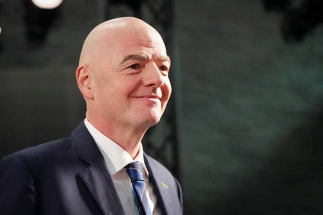 Fussball: FIFA WM-Qualifikation Europa 2025 26 Playoff-Auslosung Home of FIFA (Zürich, Schweiz): Gianni Infantino (FIFA Präsident) Zürich Kanton Zürich Schweiz Copyright: xJOERANxSTEINSIEKx