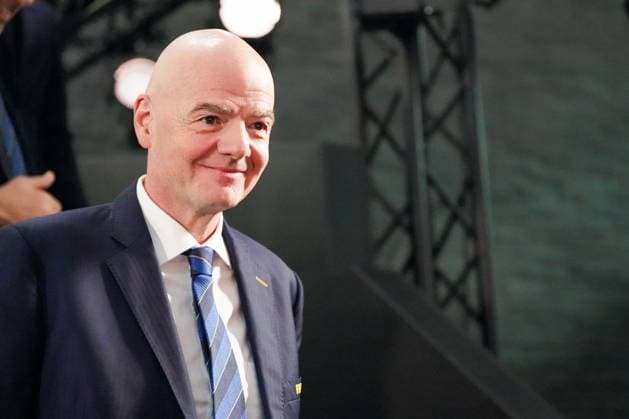 Fussball: FIFA WM-Qualifikation Europa 2025 26 Playoff-Auslosung Home of FIFA (Zürich, Schweiz): Gianni Infantino (FIFA Präsident) Zürich Kanton Zürich Schweiz Copyright: xJOERANxSTEINSIEKx
