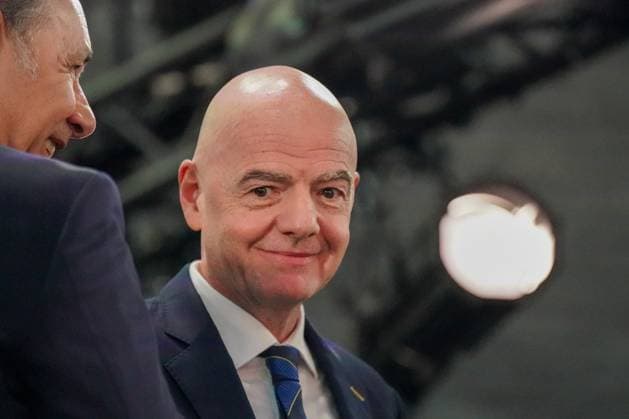 Fussball: FIFA WM-Qualifikation Europa 2025 26 Playoff-Auslosung Home of FIFA (Zürich, Schweiz): Gianni Infantino (FIFA Präsident) Zürich Kanton Zürich Schweiz Copyright: xJOERANxSTEINSIEKx