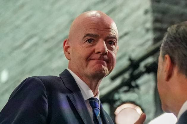Fussball: FIFA WM-Qualifikation Europa 2025 26 Playoff-Auslosung Home of FIFA (Zürich, Schweiz): Gianni Infantino (FIFA Präsident) Zürich Kanton Zürich Schweiz Copyright: xJOERANxSTEINSIEKx