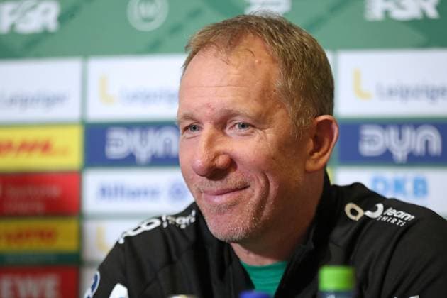 DAIKIN HBL: Vorstellung neuer Cheftrainer des SC DHfK Leipzig, 20.11.25 Cheftrainer Frank Carstens (SC DHfK Leipzig). Handball, DAIKIN HBL, 1. Bundesliga, Saison 2025 2026, Pressekonferenz des SC DHfK Leipzig zur Vorstellung des neuen Cheftrainers am 20.11.25 in der Quarterback Immobilien Arena Leipzig. Copyright: xBEAUTIFULxSPORTS JanxKaeferx