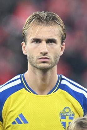 BENJAMIN NYGREN, Svezia, World Cup 2026 Qualifying, Switzerland-Sweden 4-1, primo piano, head shot, close up, single shot QUALIFICAZIONI MONDIALI 2026 SVIZZERA-SVEZIA 4-1