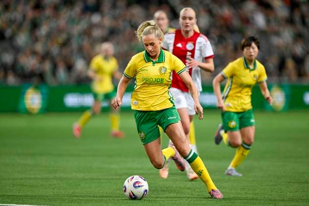 STOCKHOLM, SVERIGE 20251120 Hammarbys Ellen Wangerheim under torsdagens Europa Cup-kvalmatch 2 av 2 mellan Hammarby IF och AFC Ajax pa 3Arena. STOCKHOLM SVERIGE x10050x