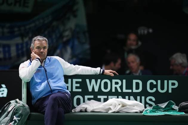 The captain of Argentina Javier Frana looks on during the Davis Cup Finals 2025 Quarterfinals match between Tomas Martin Etcheverry (Argentina) and Jan-Lennard Struff (Germany) at Bologna Fiere, Bologna, Italy - November 20, 2025. - Tennis.  Copyright: xMassimoxPaolone LaPressex