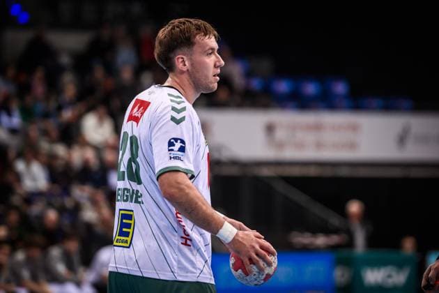 Tom Bergner (TSV GWD Minden, 28) GER, TVB 1898 Stuttgart - TSV GWD Minden, DAIKIN HBL, Handball, Bundesliga, 13. Spieltag, Spielzeit 2025 2026, 20.11.2025 GER, TVB 1898 Stuttgart - TSV GWD Minden, DAIKIN HBL, Handball, Bundesliga, 13. Spieltag, Spielzeit 2025 2026, 20.11.2025 Stuttgart Copyright: xSandyxDinkelackerx EP_SDR